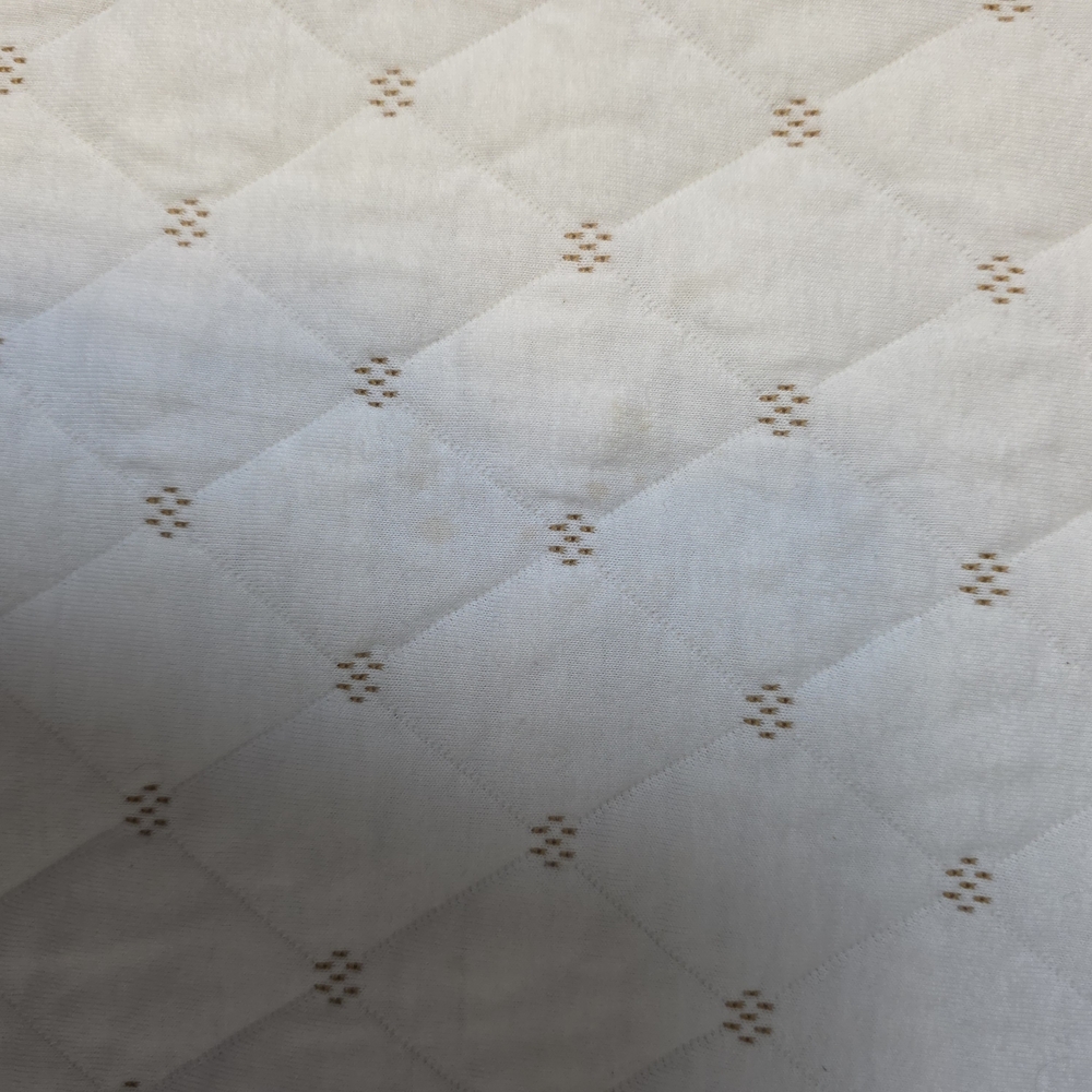 Madewell Ivory Quilted Crewneck Sweatshirt with Tan Stitching - Picture 3 of 6